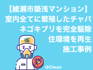 綾瀬市築浅マンションで室内全てに繁殖したチャバネゴキブリを完全駆除し住環境を再生事例